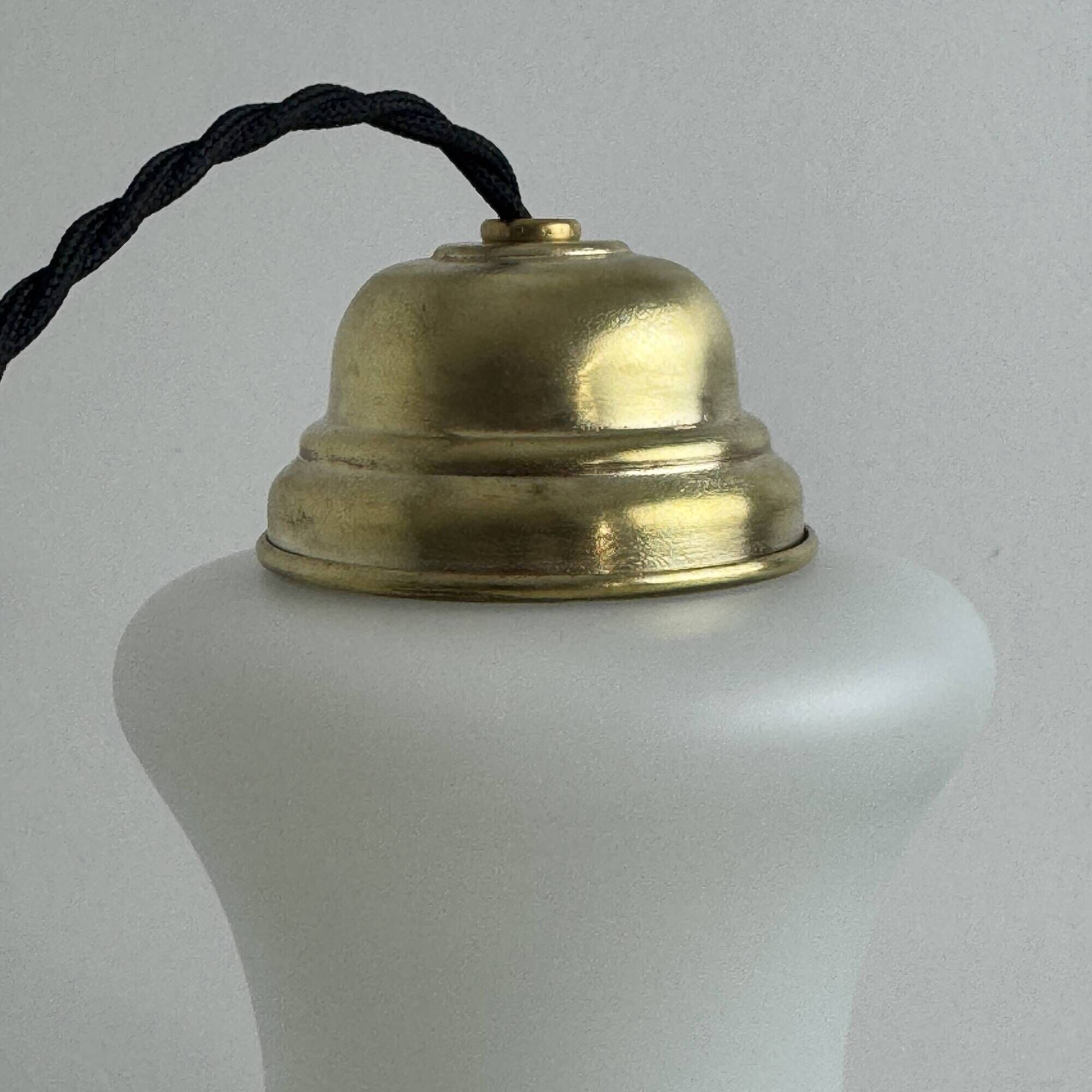 ANCIENNE GRANDE SUSPENSION OPALINE 1970 VINTAGE