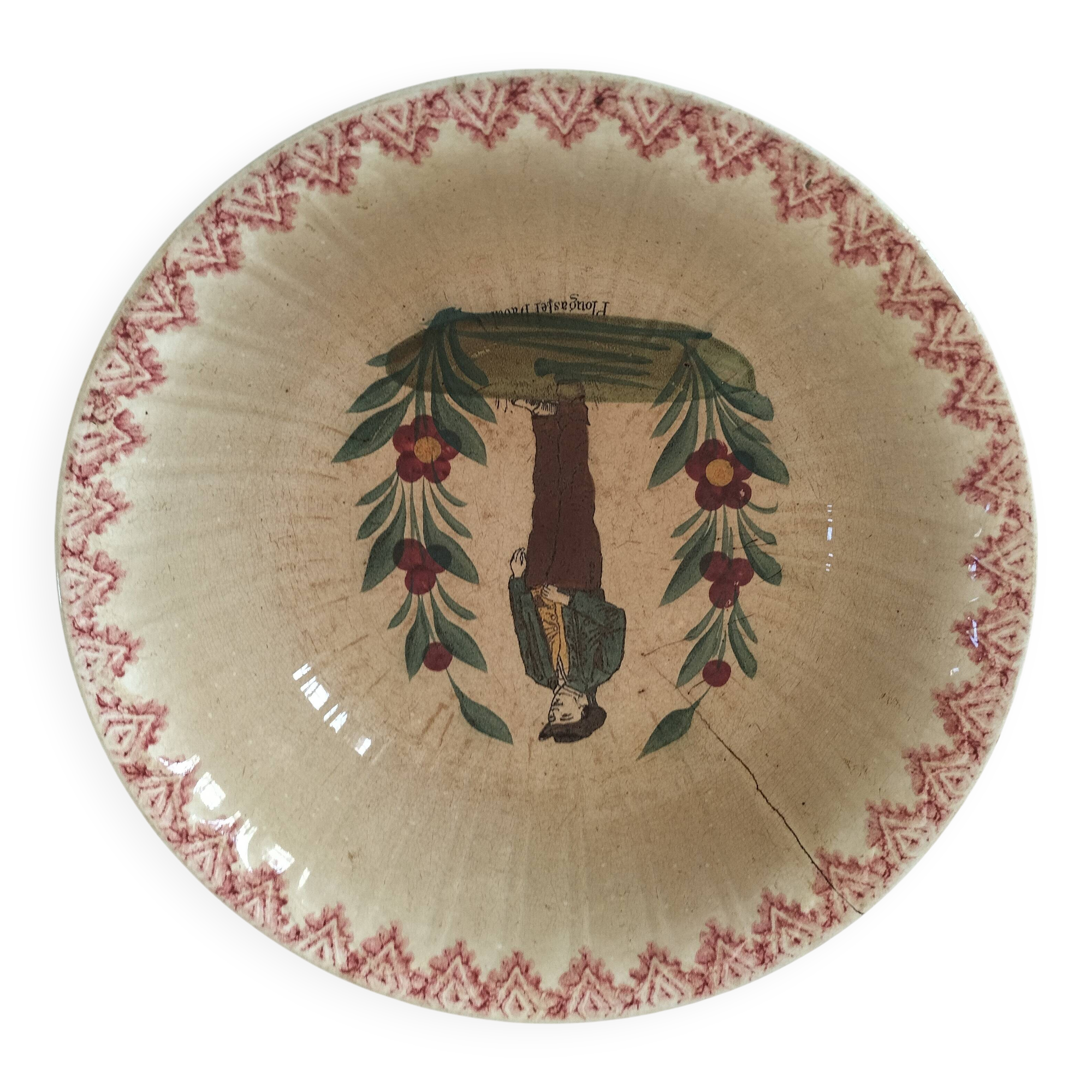 Old regional dish HB & Cie iron earth