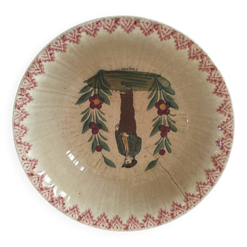 Plat régionaliste ancien HB & Cie terre de fer