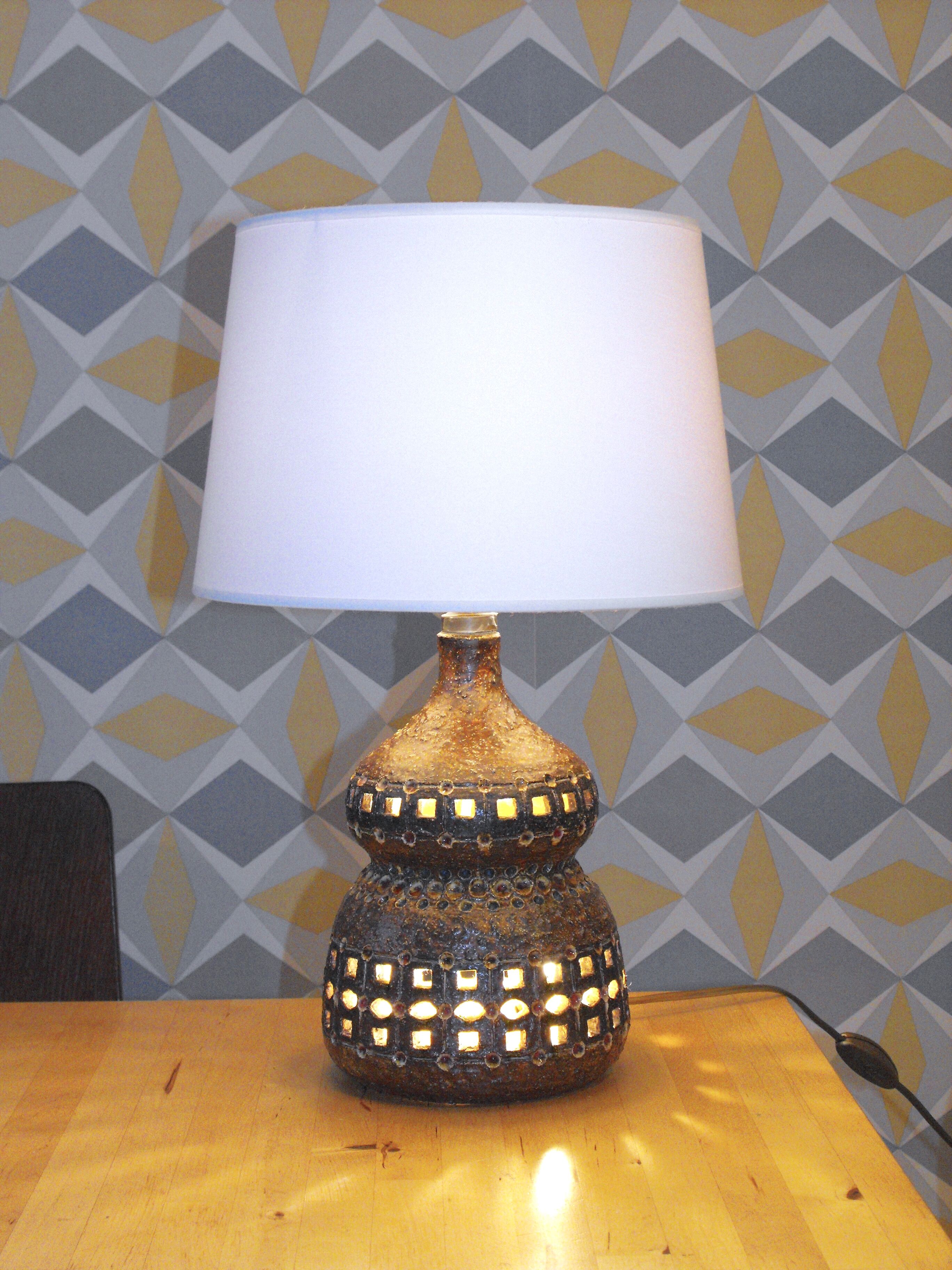 Ceramic lamp by Raphael Giarrusso 1926 - 1986