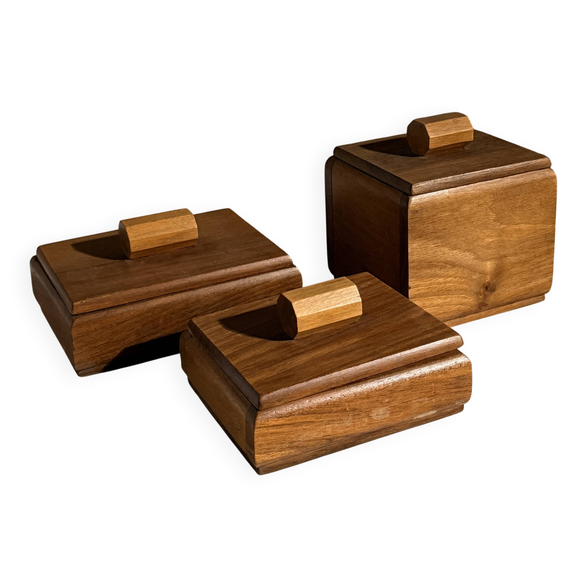 Set of three Art Deco boxes, France, circa 1960.