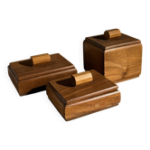 Set of three Art Deco boxes, France, circa 1960.