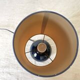 Vintage ceramic and painted silk lamp