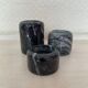 Set of 3 marble candle holders, 1980