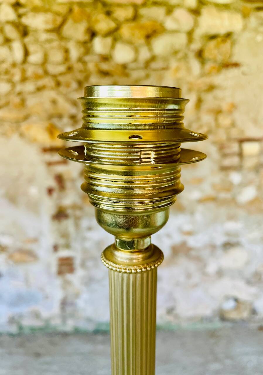 Vintage brass floor lamp, tripod circa 1960s