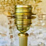 Lampadaire laiton vintage, tripode circa 1960s