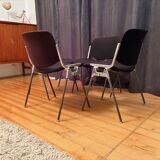 Set of four DSC 106 chairs designed by Giancarlo Piretti, Anonima Castelli,