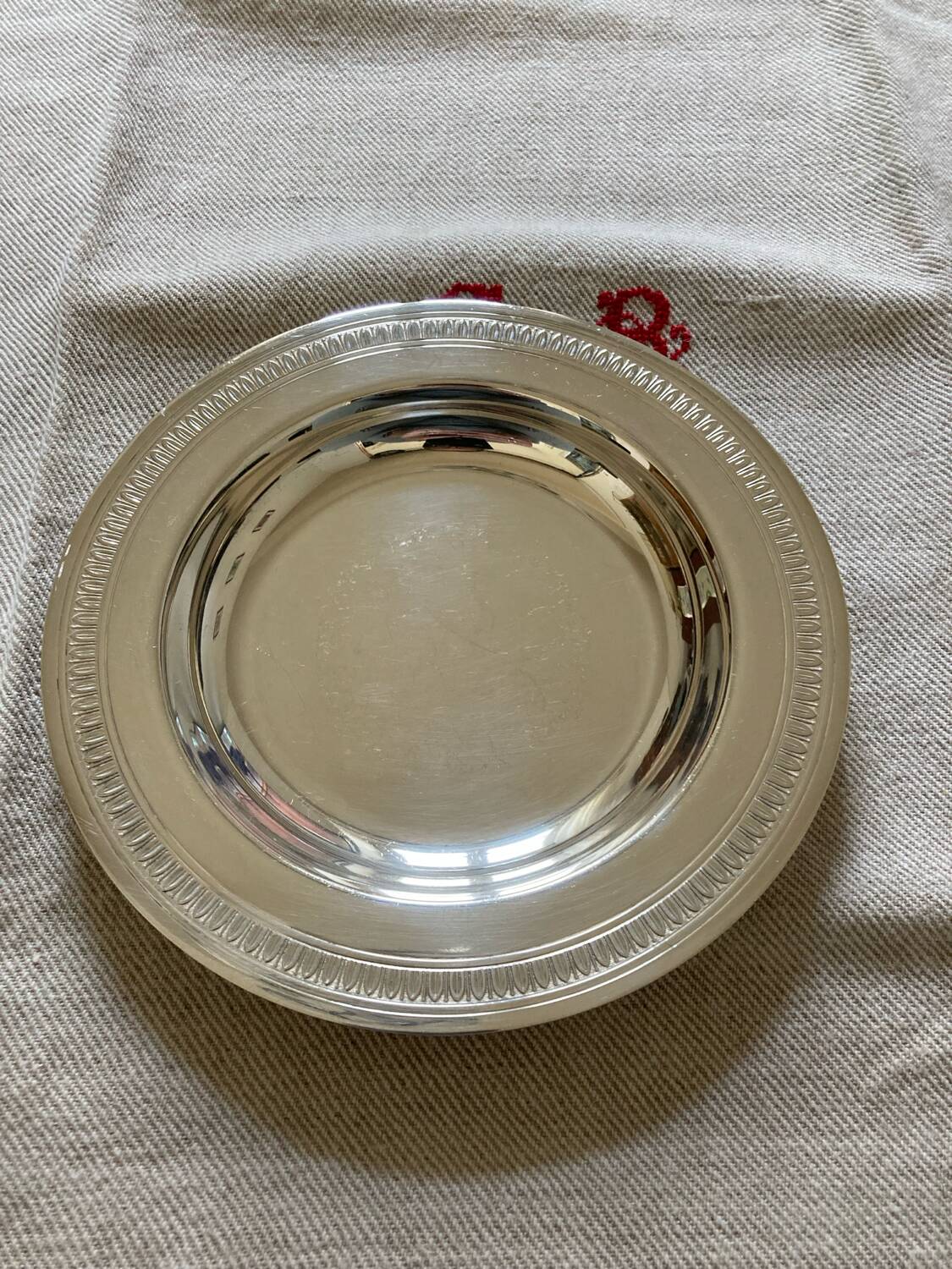 Christofle silver metal carafe tray