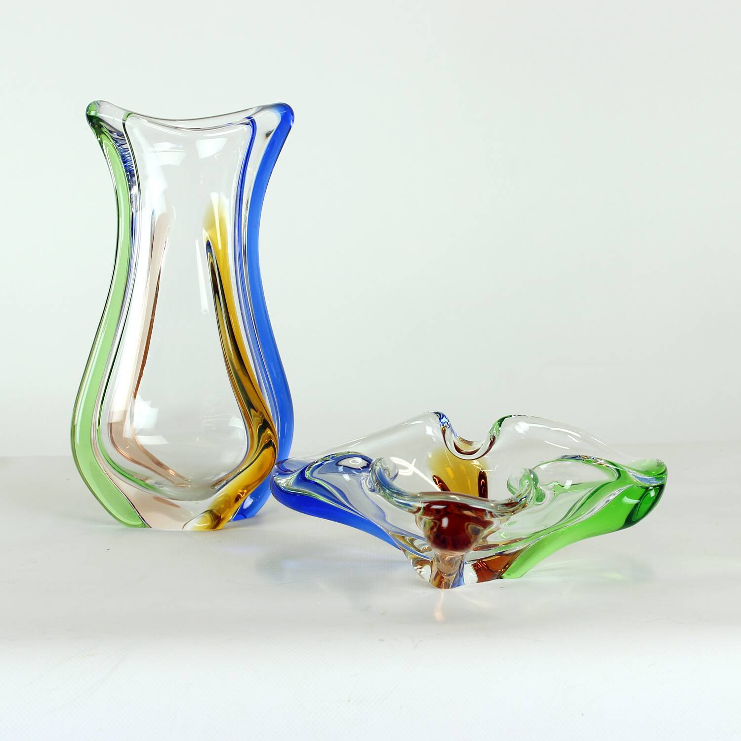 Design Art Rhapsody Collection glass bowl by Frantisek Zemek, Czechoslovakia 1960s