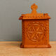 Carved wooden salt box, Savoie, Queyras