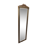 Mirror beveled golden wood 36x135cm
