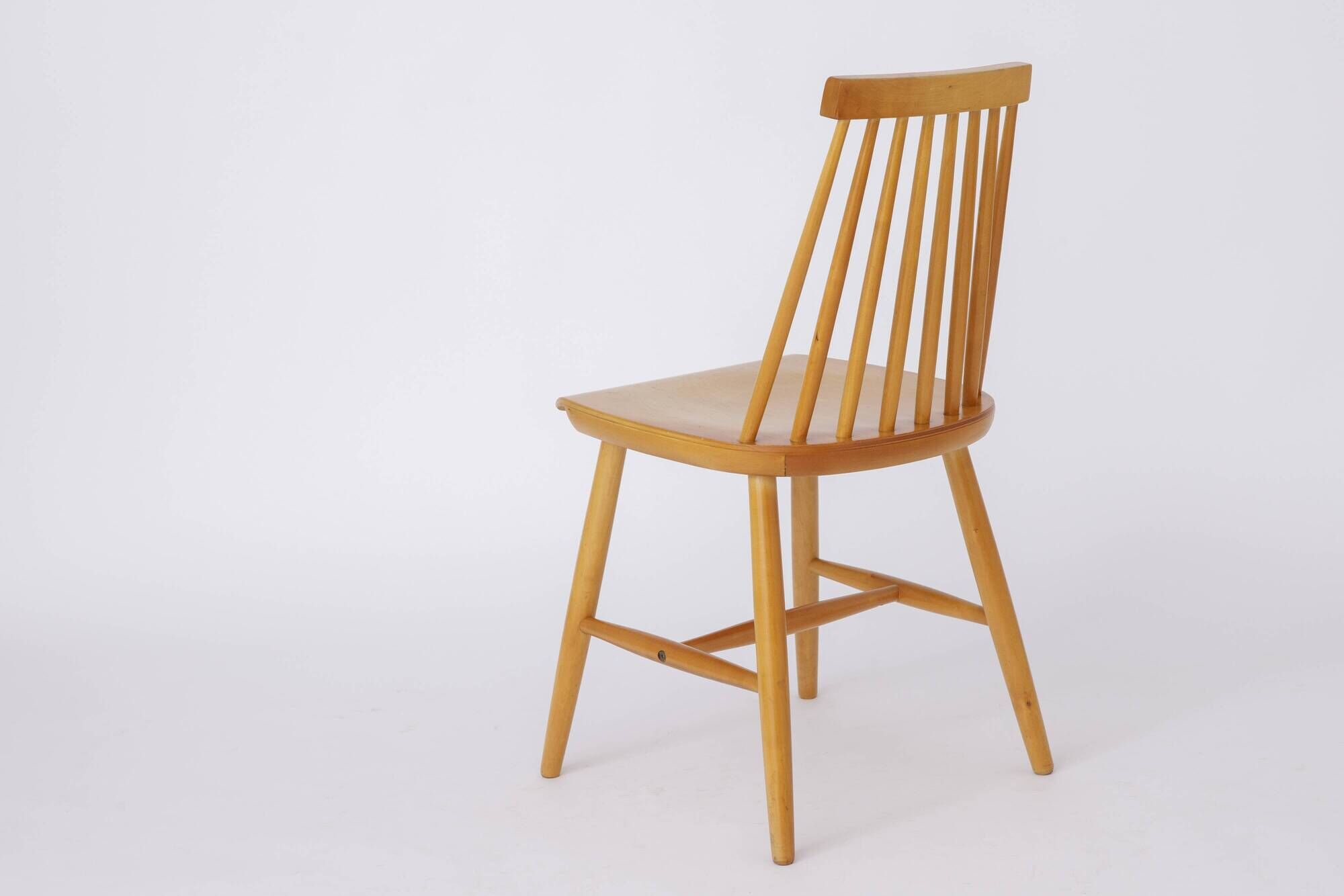 1 of 2 Yngve Ekström "Pinocchio" Dining Chair – Swedish Beechwood, 1960s