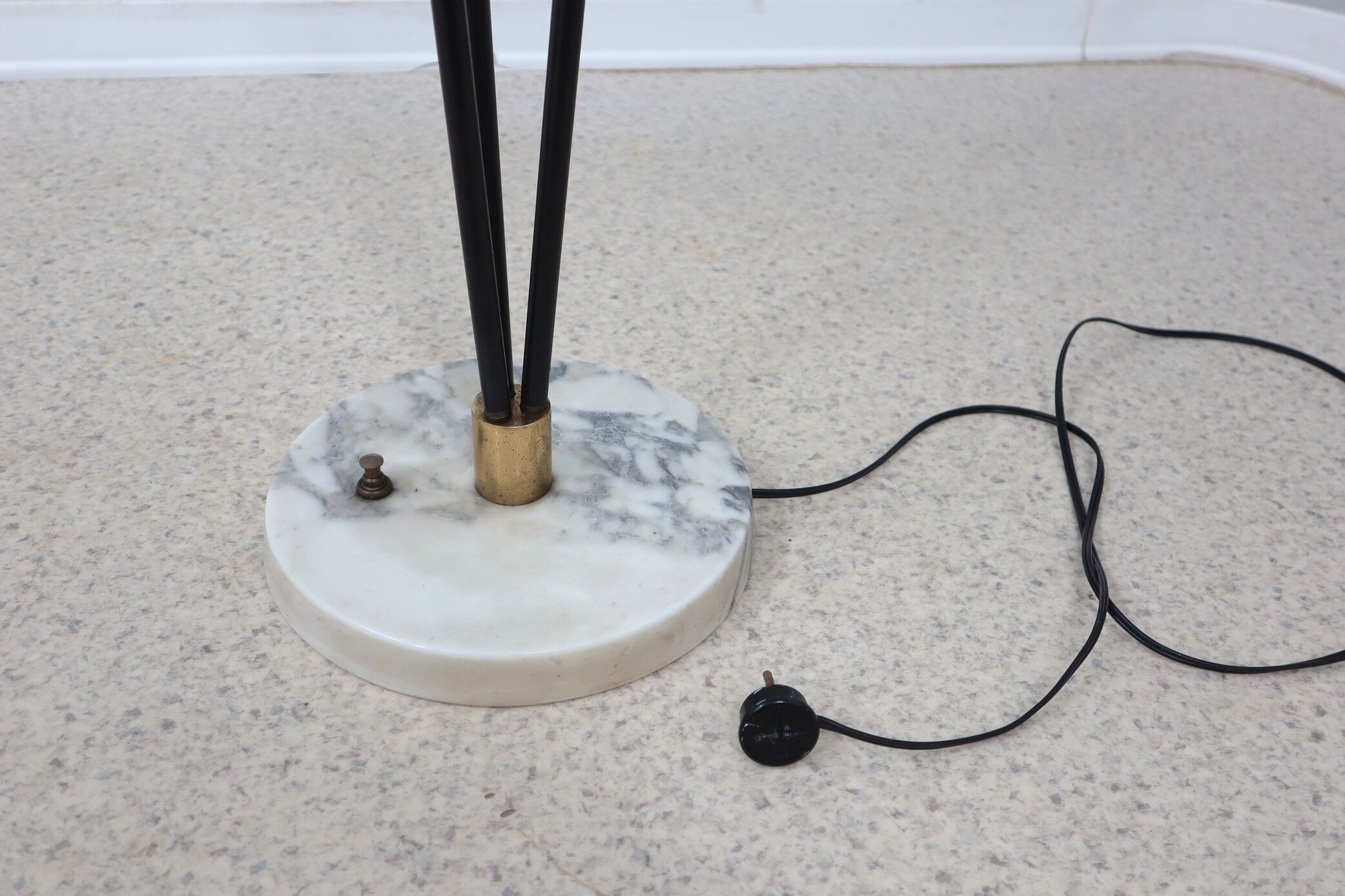 Mid century opaline glass floor lamp