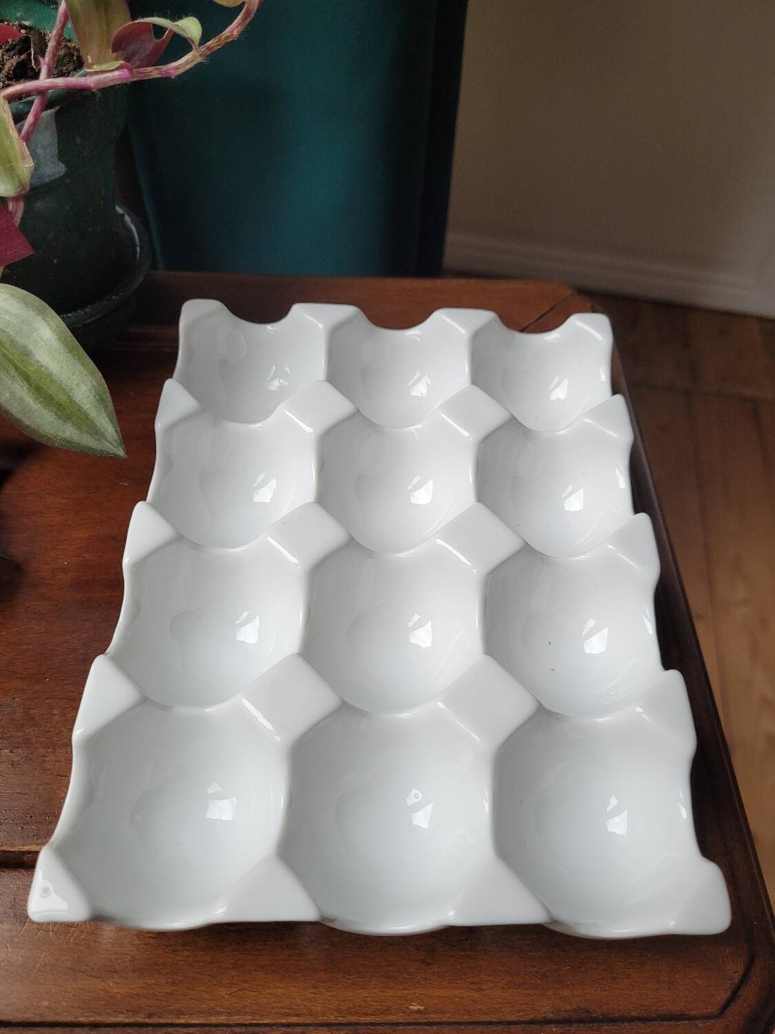 Porcelain egg tray