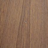 1960s table with teak veneer and glass top + extensions