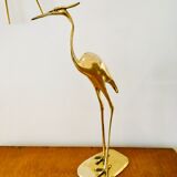Vintage brass heron