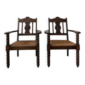 Pair of armchairs in the style of Charles Dudouyt.