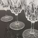 Set of 4 glasses of water/wine foot in vintage shell chiseled crystal