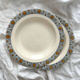 2 “Lamartine” ironstone soup plates from Salins