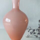 Vase ancien en opaline rose