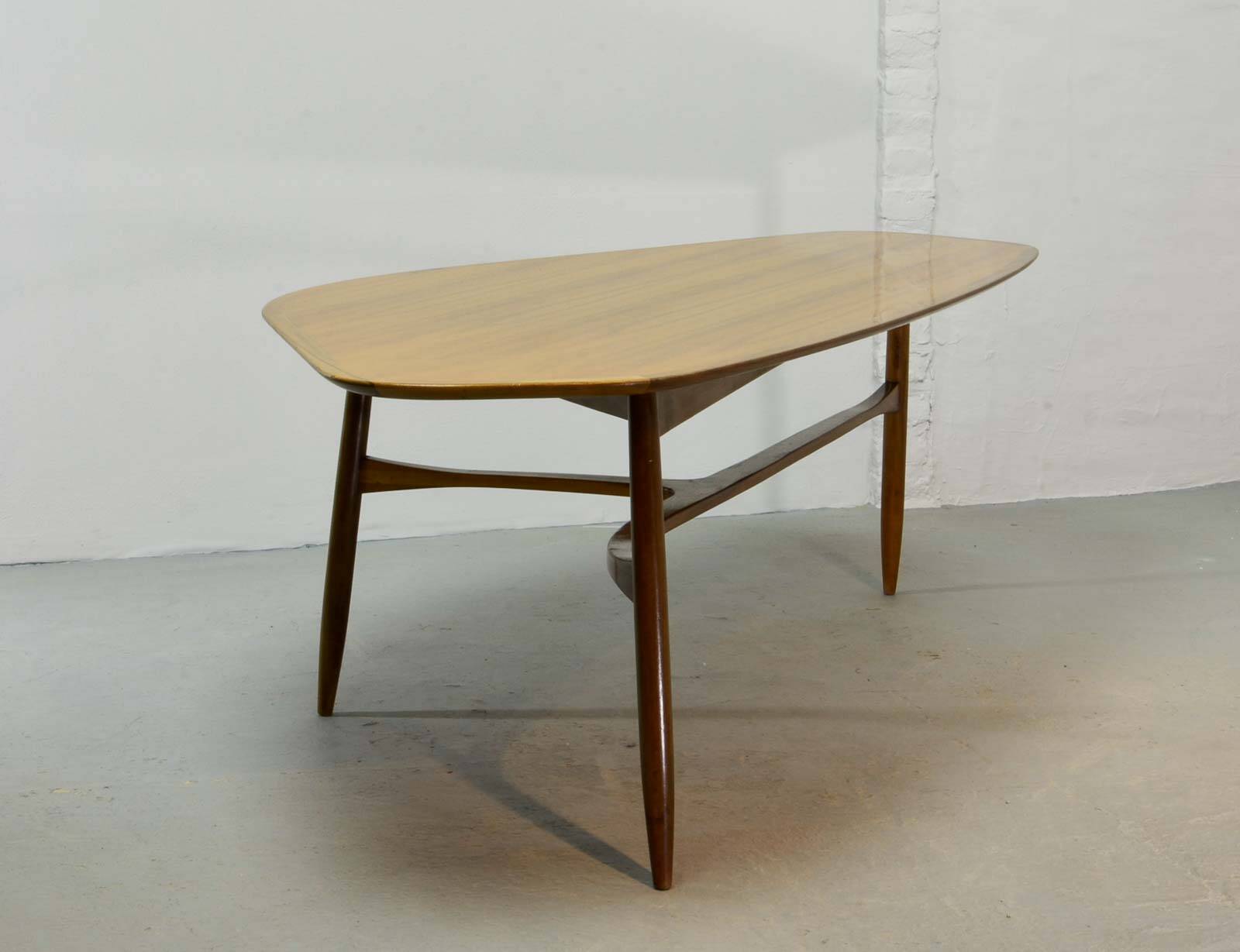 Table basse en forme de rein laquée de forme libre Svante Skogh, Suède, années 1960