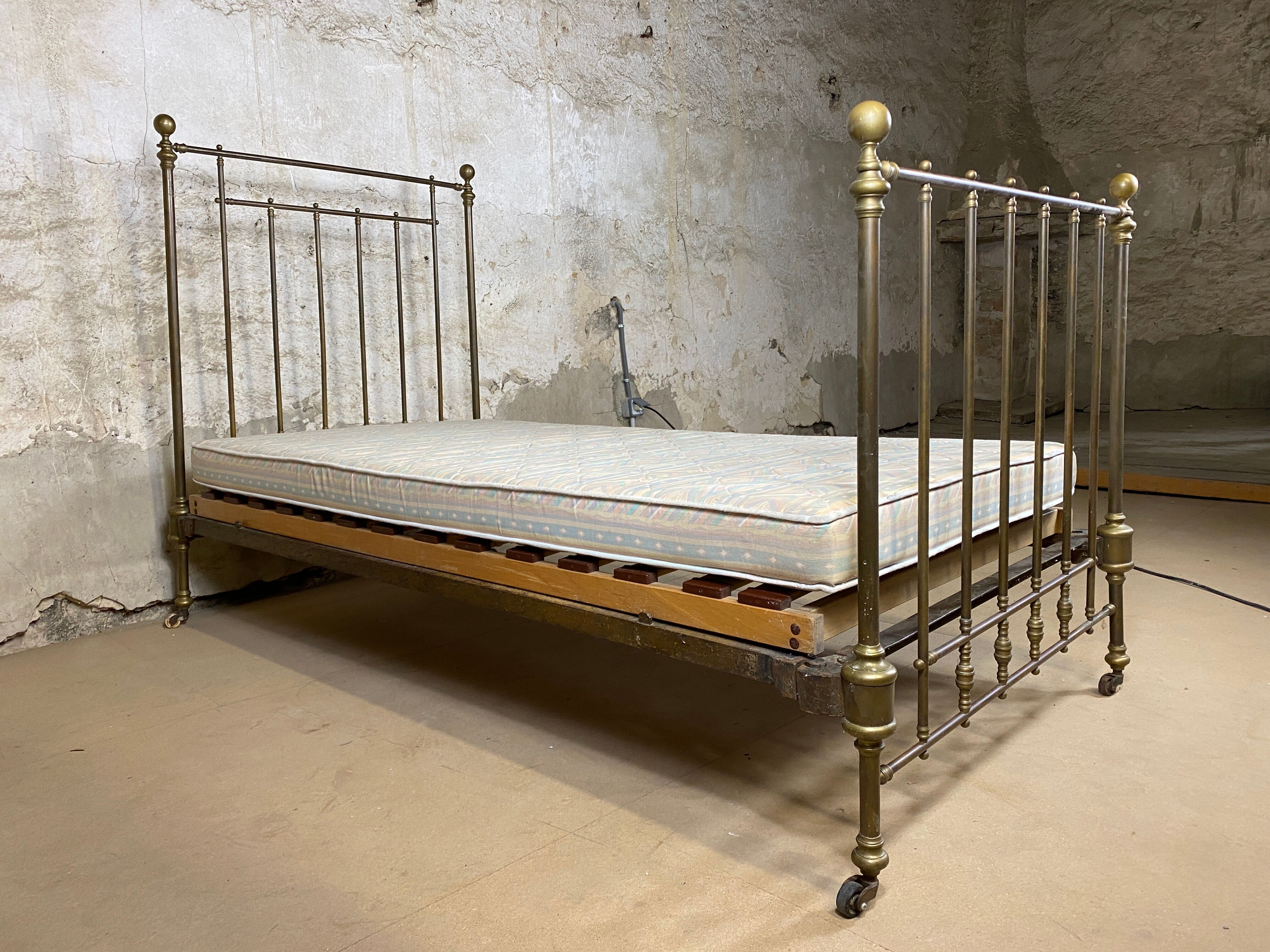 Wrought iron bed with bars