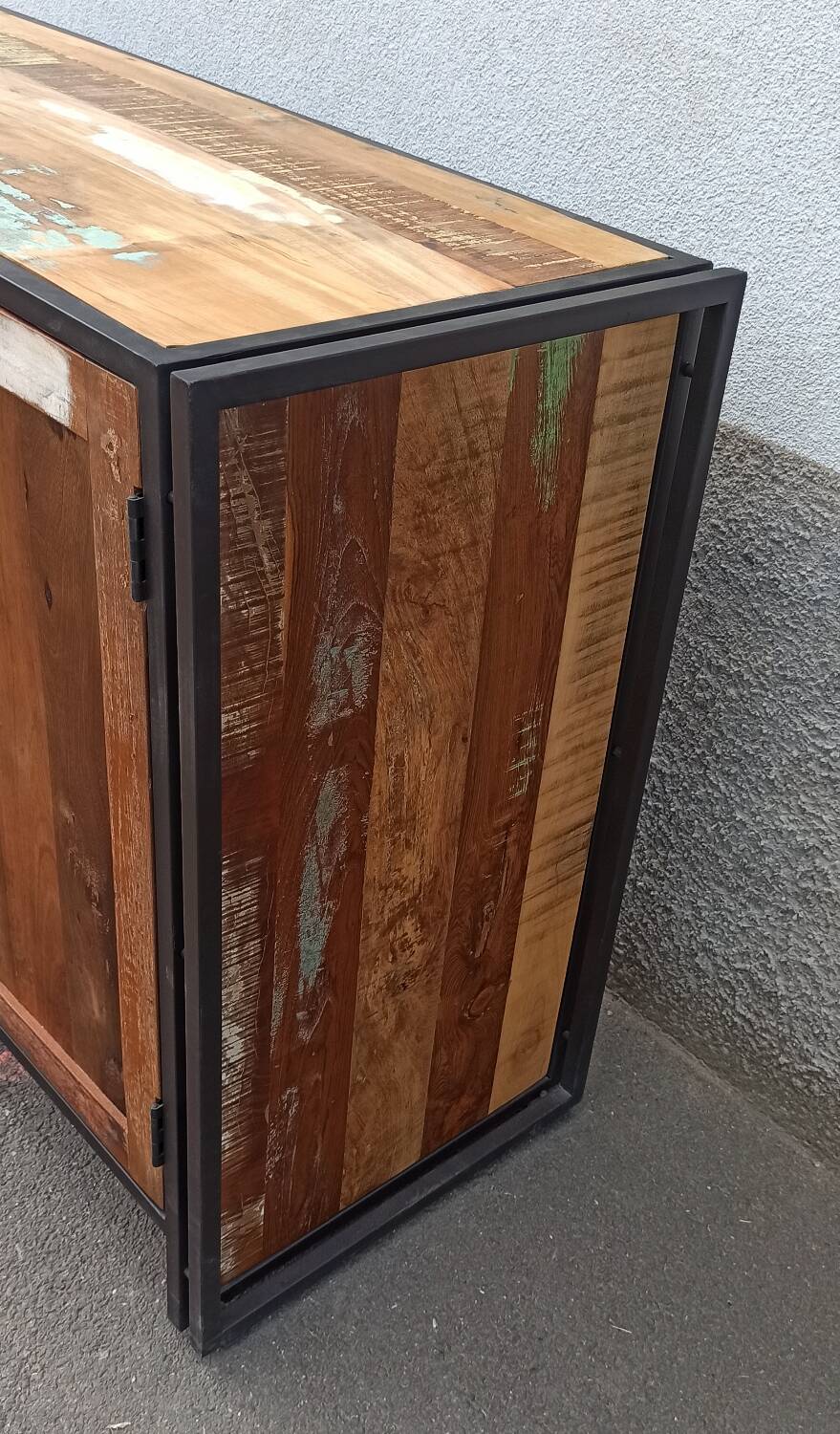 Colorful wooden sideboard