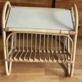 Small rattan side table