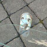 Bathroom shelf glass and brass