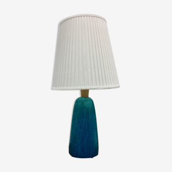 Wide 1950ies Turquoise Mid Century Table Lamp by Nils Kahler