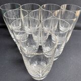 Verres moderne milieu de siècle cristal