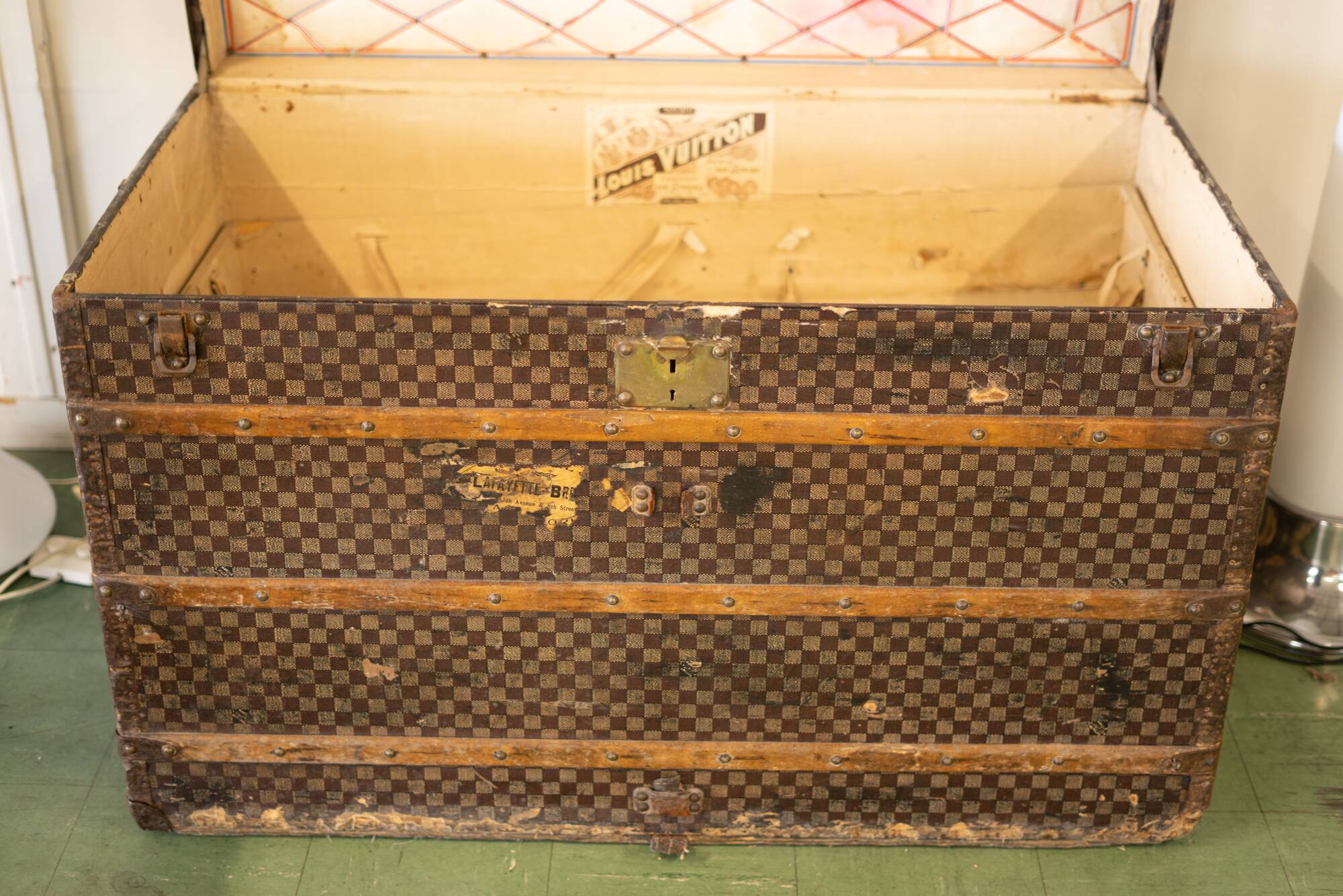 Very large Louis Vuitton trunk model.