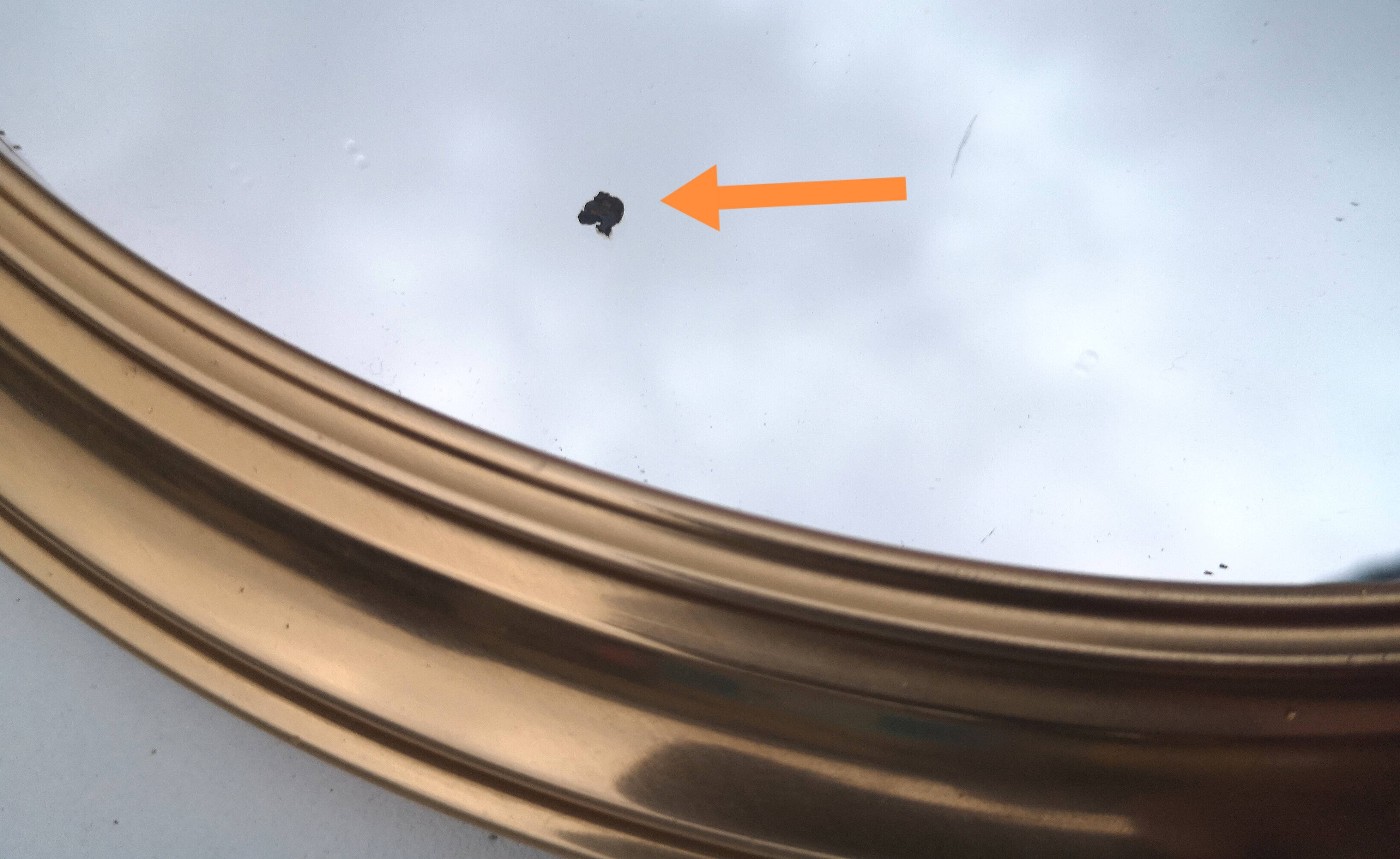 Round mirror tray from the 50s