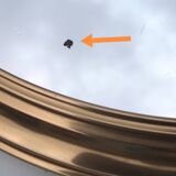 Round mirror tray from the 50s