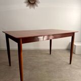 Old Scandinavian design rectangular teak table from the 60s vintage