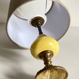 Old ceramic and bronze lamp