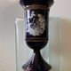 Vintage Cobalt Blue and Gold Pedestal Vase – C. Fiorentino (Italy)
