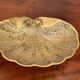 Old brass font pocket tray