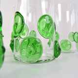 Set of six glasses Glasswork Nový Bor, 1950s.