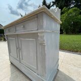 Antique bathroom cabinet with marble