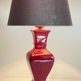 Ceramic lamp and vintage velvet