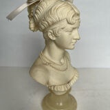 Bust of a woman in alabaster and onyx