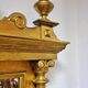 Table console victorienne en bois doré avec miroir et plateau en marbre, Autriche 1880s