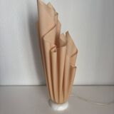 Vintage 1970 Athéna lamp by Georgia Jacob, draped in salmon - 50 cm