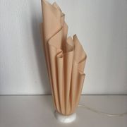 Vintage 1970 Athéna lamp by Georgia Jacob, draped in salmon - 50 cm