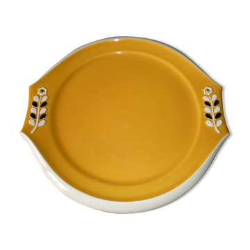Vallauris yellow and black dish