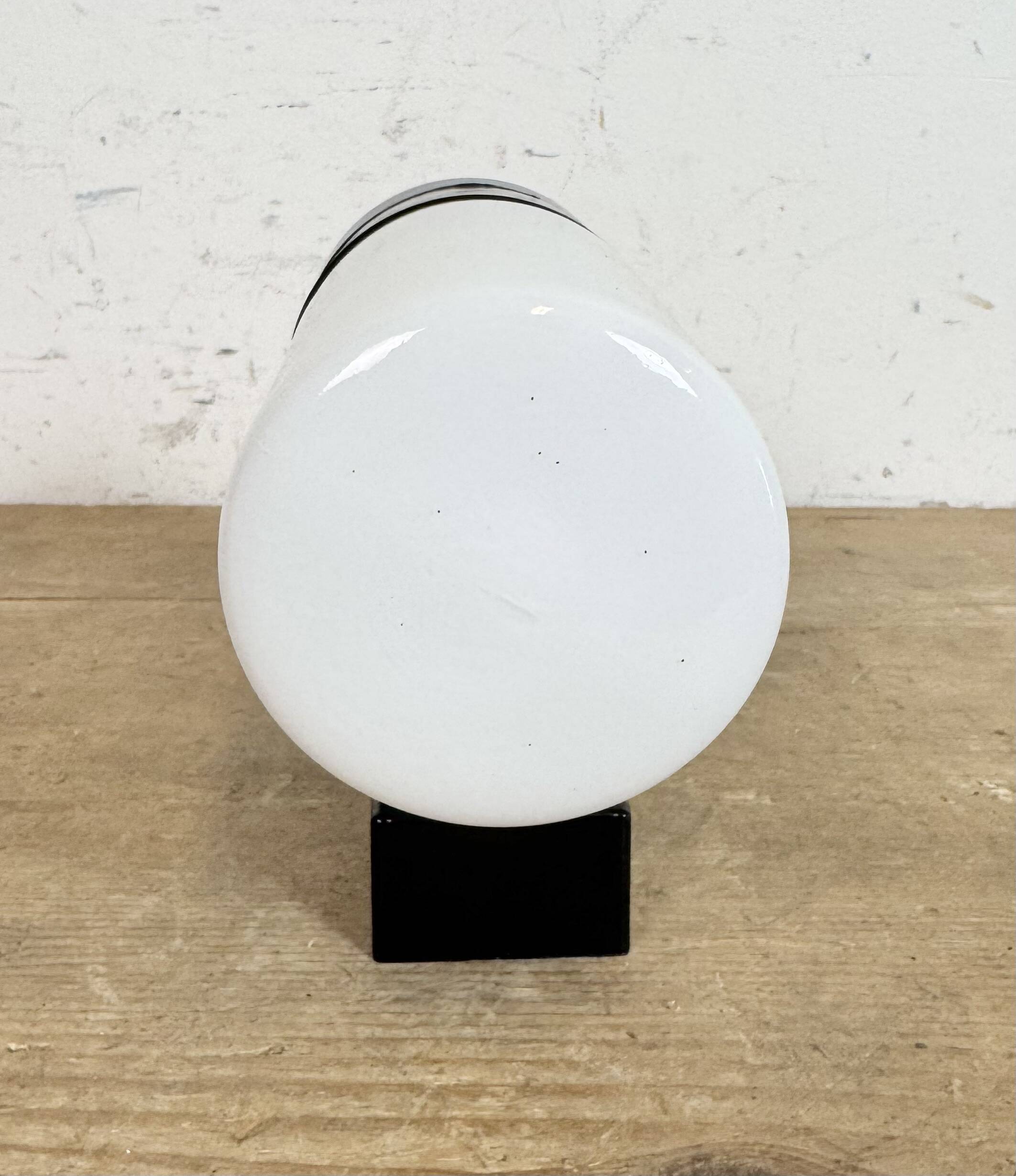 Industrial Brown Bakelite Wall Light with Milk Glass, 1960s