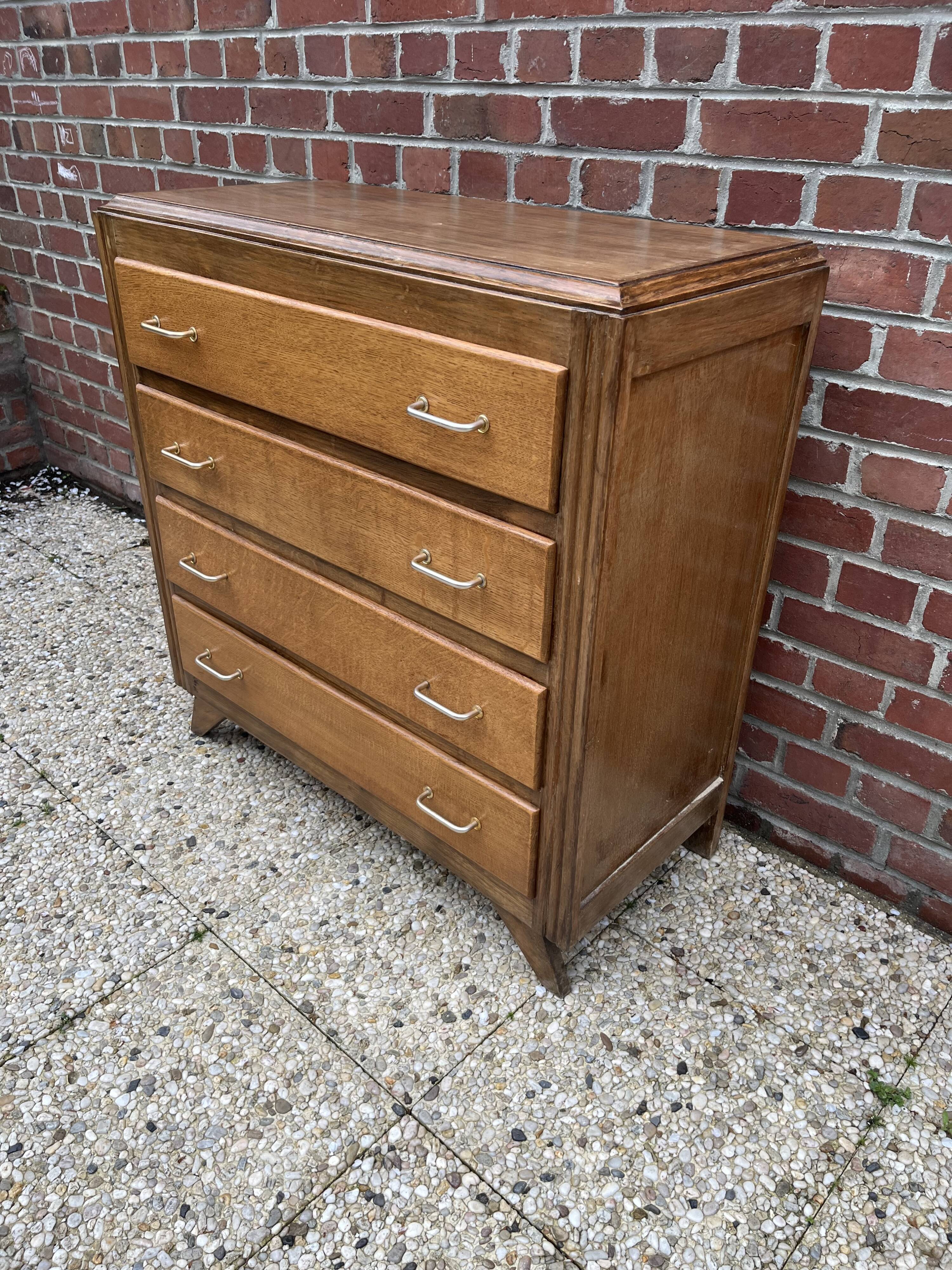 Vintage chest of drawers compass feet
