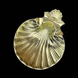Ashtray or shell-shaped trinket tray in gilded zamak – EP Zinc, Italy, 1960s