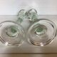 Pair large glass candle holders
